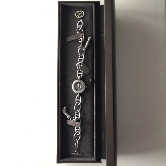 Gucci Sterling Silver Charm Watch - Picture 2 of 2